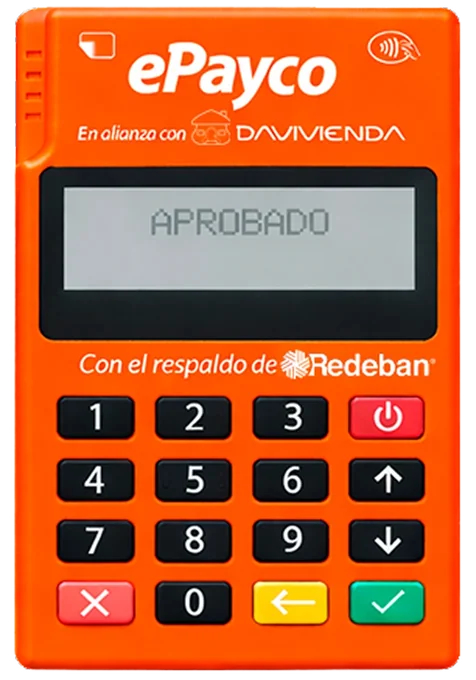 Datáfono con la transacción aprobada