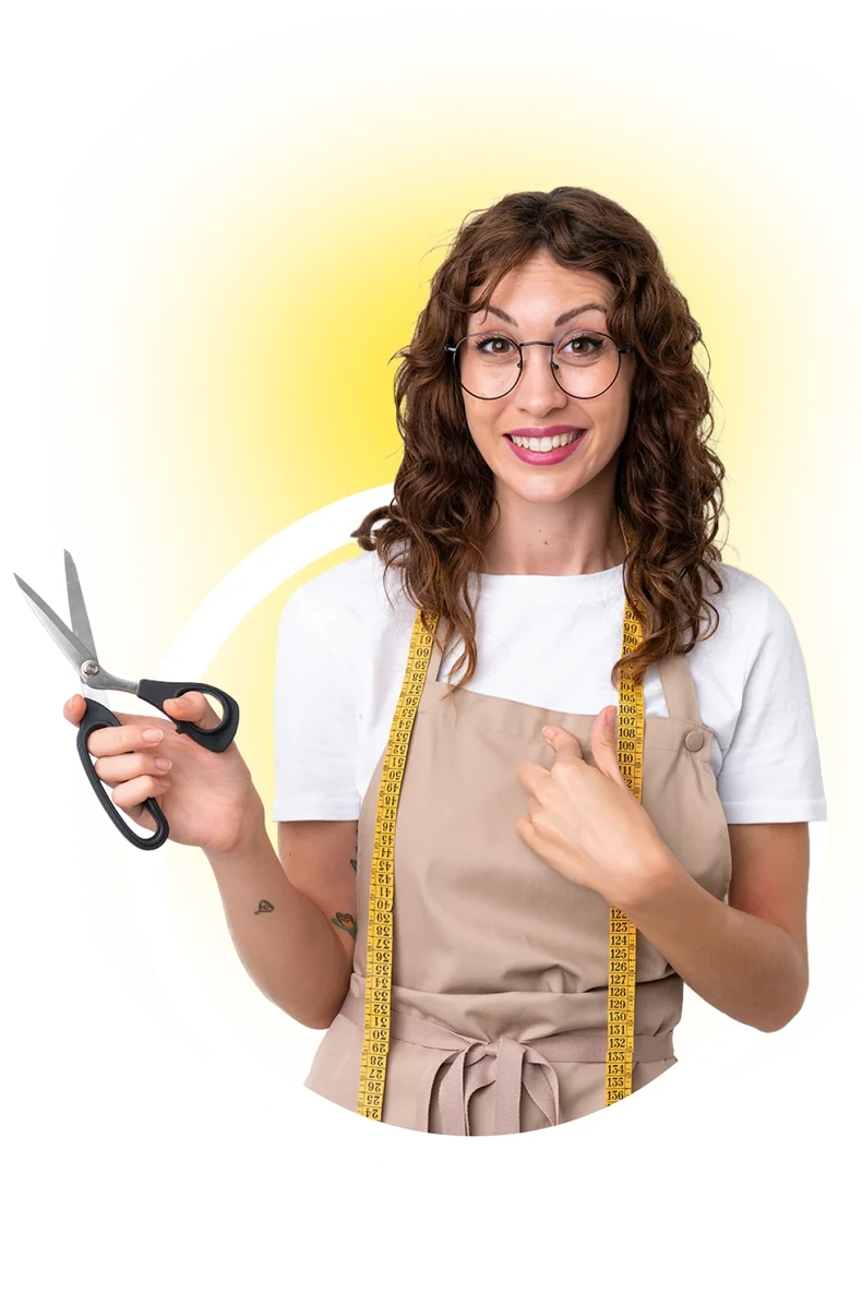 Emprendedora en su taller